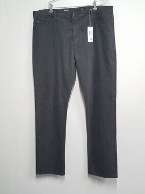 AG Jeans The Everett Sueded Stretch Sateen Slim Straight Gray Mens 40x32 1794SUD